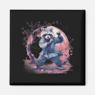 Karate-Waschbär-Motiv-Taekwondo-Jiu-Jitsu-Mma Magnet