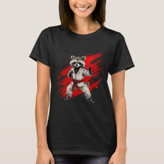 Karate-Waschbär-Motiv Taekwondo Jiu-Jitsu Mma T-Shirt
