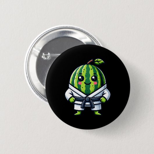 Karate Watermelon Champion Button (Vorne & Hinten)