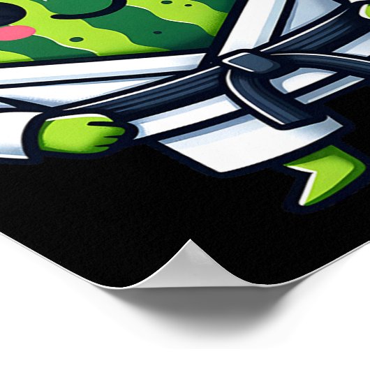 Karate Watermelon Champion Poster (Ecke)
