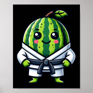 Karate Watermelon Champion Poster