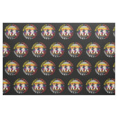 Karate-Werte - Niedliche Sparring-Fox-Silhouetten Stoff (Fat Quarter (45,7 x 55,9 cm))