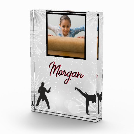 Karate Winter Wonder Personalisiertes Foto & Name (Rechts)