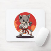 Karate Wolf Martial Arts Enthusiasten Spirit Mousepad (Mit Mouse)