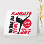 Karate Woman Karte (Gelbe Blume)
