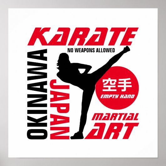 Karate Woman Poster (Vorne)