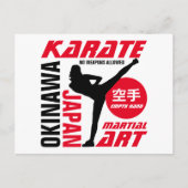 Karate Woman Postkarte (Vorderseite)