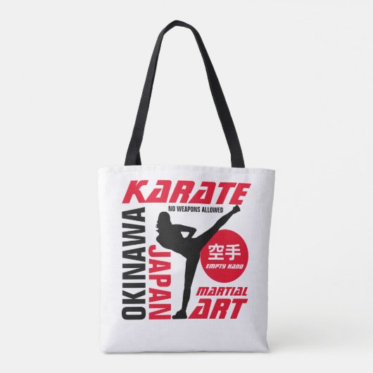 Karate Woman Tasche (Rückseite)