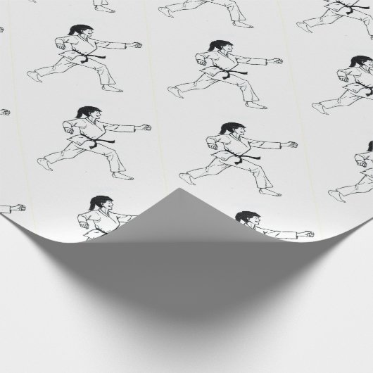 Karate Womyn Geschenkpapier (Ecke)