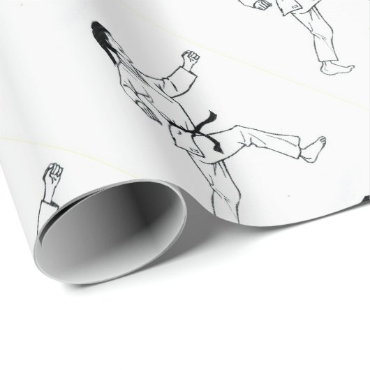 Karate Womyn Geschenkpapier (Rolleneckpunkt)