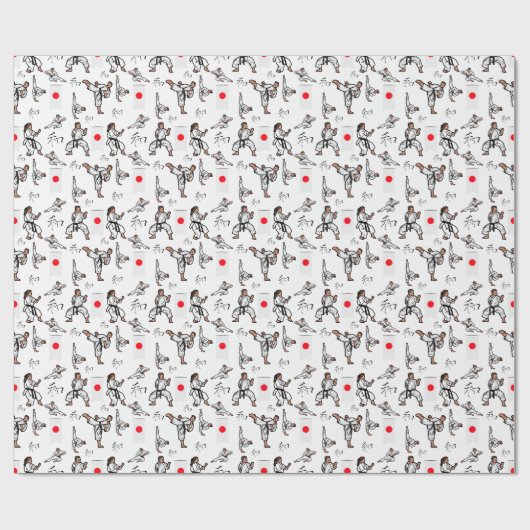 Karate Wrapping Paper Geschenkpapier (Flach)