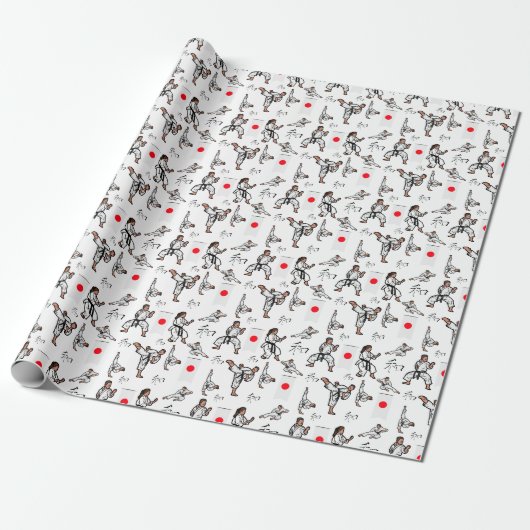 Karate Wrapping Paper Geschenkpapier (Ungerollt)