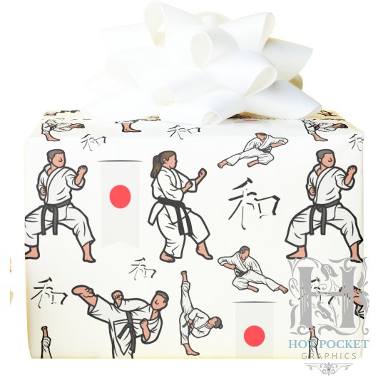 Karate Wrapping Paper Geschenkpapier
