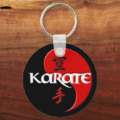 Karate Yin Yang Dark Key Chain Schlüsselanhänger (Vorderseite)
