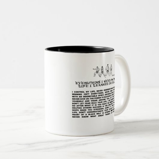 KARATE ZWEIFARBIGE TASSE (VorderseiteRechts)