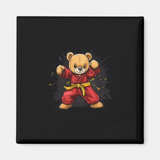 Karatebär mit Kraft und Präzision für Kinder Magnet (Vorne)