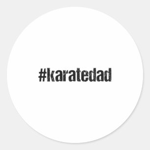 Karatedad Lustiger Karate-Vater T-Shirt Runder Aufkleber