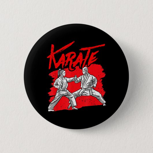 Karategürtel Kampfsportkämpfer Trainer Button (Vorderseite)