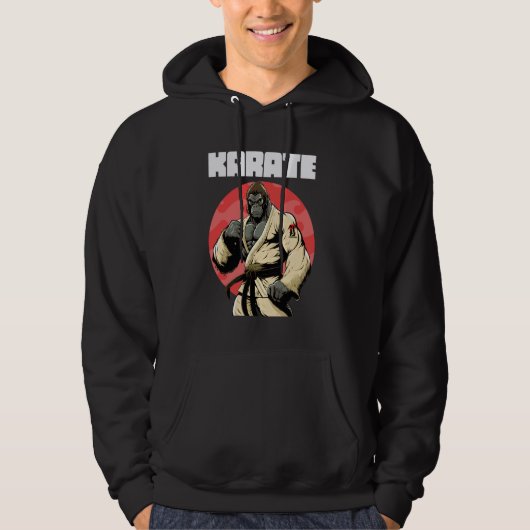 Karateka Karate Gorilla Hoodie (Vorderseite)