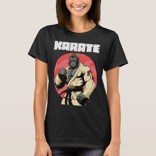 Karateka Karate Gorilla T-Shirt (Vorderseite)