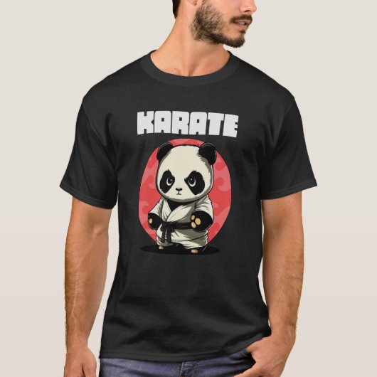 Karateka Karate Panda T-Shirt (Vorderseite)