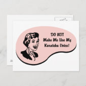 Karateka Voice Postkarte (Vorne/Hinten)