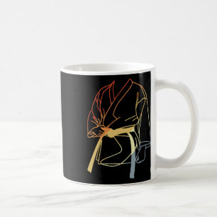 Karateka Zeichnend Vintager Look Karate Lehrer Kaffeetasse