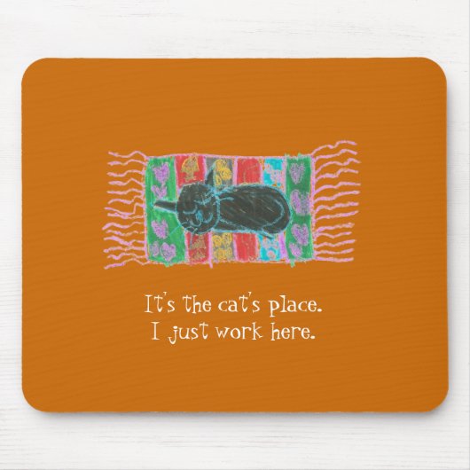 Karatekat-Grafik"Nickerchen" mousepad (Vorne)