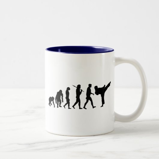 Karateliebhaber Dojo-Trainingsgeschenk Zweifarbige Tasse (Rechts)