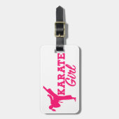 Karatemädchen Gepäckanhänger (Vorderseite vertikal)
