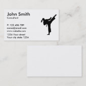 Karatemädchenfrau Visitenkarte (Vorne/Hinten)