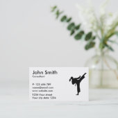 Karatemädchenfrau Visitenkarte (Stehend Vorderseite)