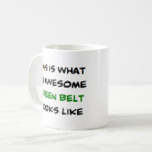 Karatengürtel grün, phantastisch kaffeetasse (Vorderseite Links)