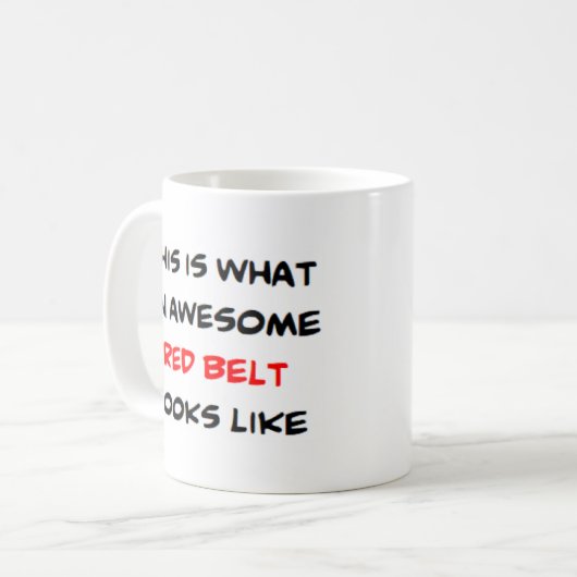 Karatengürtel rot, phantastisch kaffeetasse (Vorderseite Links)