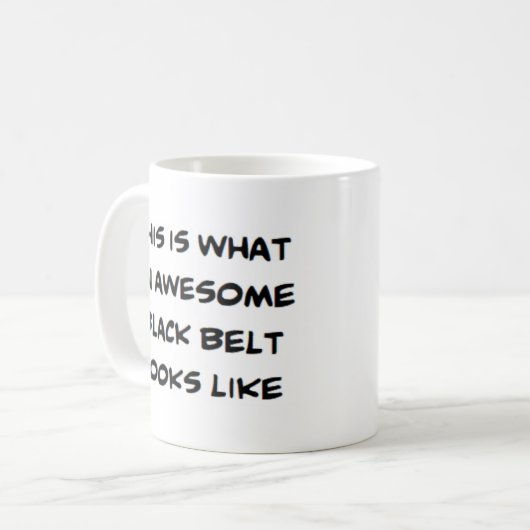 Karatengürtel schwarz, phantastisch kaffeetasse (Vorderseite Links)