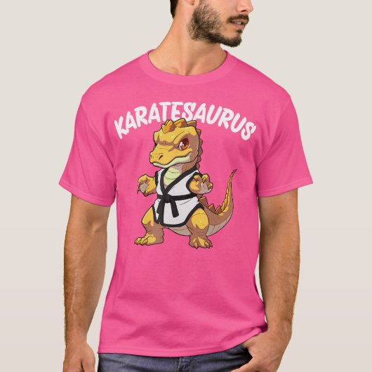 Karatesaurus Dinosaur Karate T-Shirt (Vorderseite)