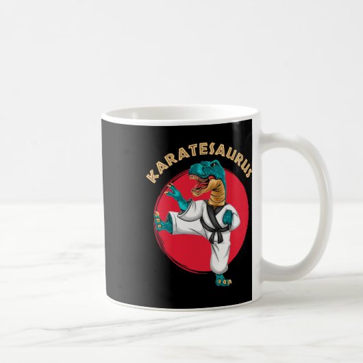 Karatesaurus Funny Karate Dinosaur Kaffeetasse (Rechts)