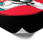 Karatesaurus Funny Karate Dinosaur  Poster (Ecke)