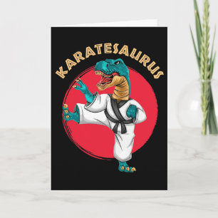Karatesaurus Lustiger Karate Dinosaur  Karte