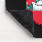 Karatesaurus Lustiger Karate Dinosaur  Mousepad (Ecke)