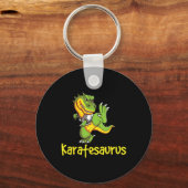 Karatesaurus - Selbstverteidigung der Kampfkünste Schlüsselanhänger (Vorderseite)