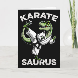 Karatesaurus T-Rex Karate Dino Lustiger Dinosaurie Karte