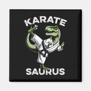 Karatesaurus T-Rex Karate Dino Lustiger Dinosaurie Magnet
