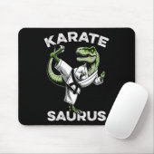 Karatesaurus T-Rex Karate Dino Lustiger Dinosaurie Mousepad (Mit Mouse)