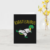 Karatesaurus Trex Karate Funny Dinosaur Martial Ar Karte (Gelbe Blume)