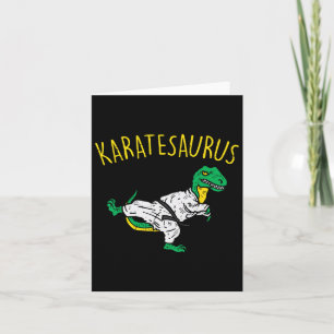 Karatesaurus Trex Karate Funny Dinosaur Martial Ar Karte