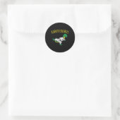 Karatesaurus Trex Karate Funny Dinosaur Martial Ar Runder Aufkleber (Tasche)