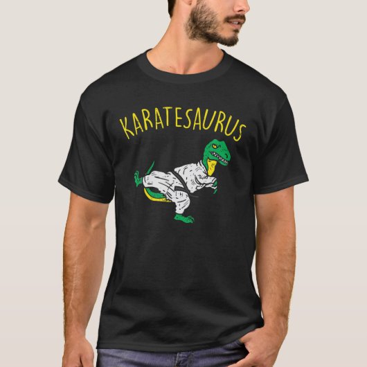 Karatesaurus Trex Karate Funny Dinosaur Martial Ar T-Shirt (Vorderseite)