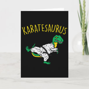 Karatesaurus Trex Karate Lustiger Dinosaurier Mart Karte