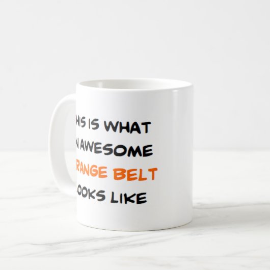 Karatriegel orange, phantastisch kaffeetasse (Vorderseite Links)